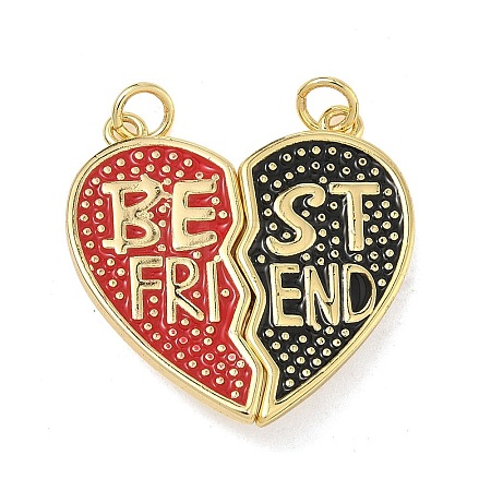 Brass Enamel Pendants KK-A293-02G-02-1