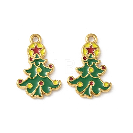304 Stainless Steel Enamel Pendants STAS-L300-012G-35-1