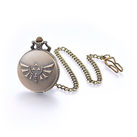 Alloy Quartz Pocket Watches WACH-F051-03AB-1