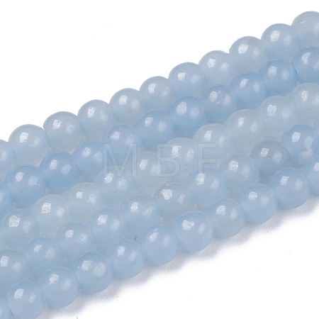 Natural Angelite Beads Strands G-G840-03-4mm-1