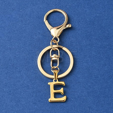 304 Stainless Steel Initial Letter Charm Keychains KEYC-YW00005-05-1