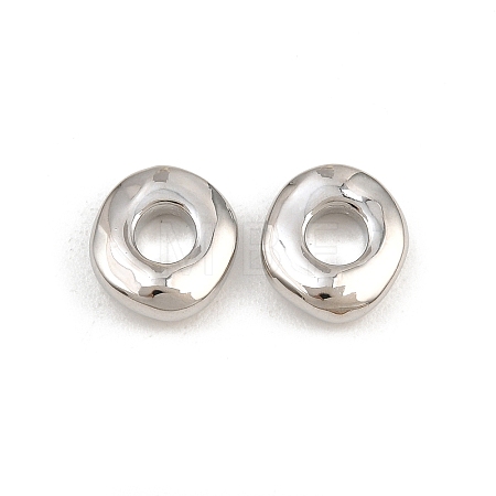 Brass European Beads KK-CBA78C7-33A-P-1