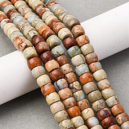 Natural Aqua Terra Jasper Beads Strands G-L624-D03-10x8mm-1