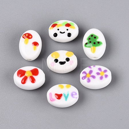 Handmade Porcelain Ceramic Beads PORC-Q005-07-1