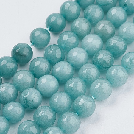 Natural White Jade Bead Strands X-G-R166-8mm-20-1