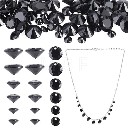 60Pcs 3 Styles Cubic Zirconia Charms ZIRC-TAD0001-01A-1