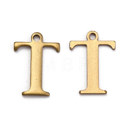 304 Stainless Steel Alphabet Charms STAS-H122-T-AB-1