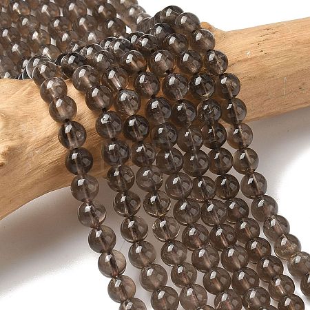 Natural Smoky Quartz Bead Strands X-G-D840-62-6mm-1