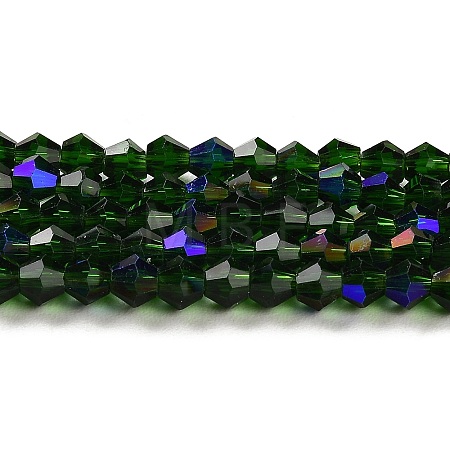 Transparent Electroplate Glass Beads Strands LS-EGLA-A039-T4mm-L25-1