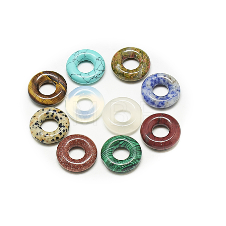 Natural & Synthetic Mixed Gemstone Pendants G-S294-03-1