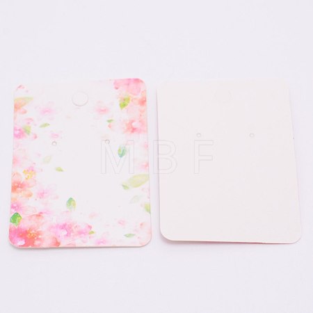 White Cardboard Earring Display Cards DIY-WH0209-23-1