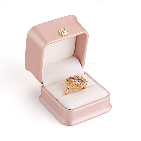 PU Leather Ring Gift Boxes X-LBOX-L005-A01-1