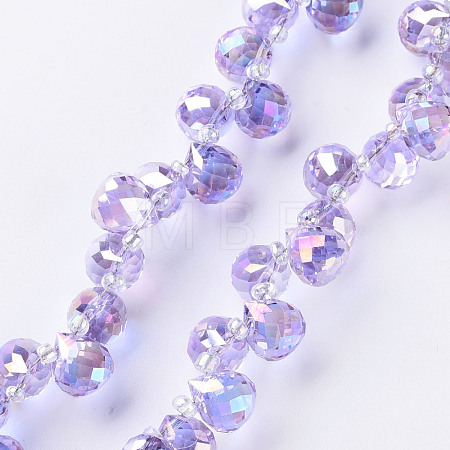 Transparent Glass Beads Strands GLAA-T006-14H-1