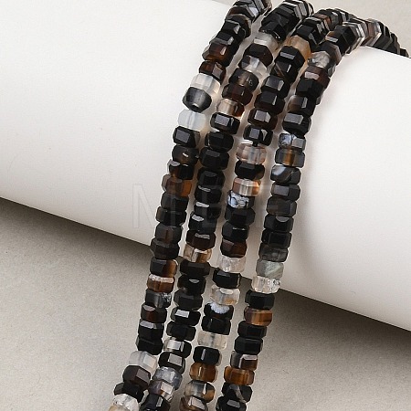 Natural Agate Beads Strands G-G345-C36-2x4mm-1