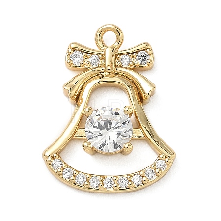 Brass Micro Pave Cubic Zirconia Pendants KK-H521-02C-G-1