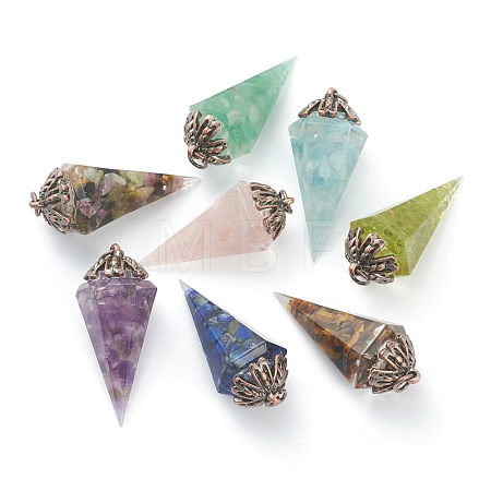 Resin Pointed Pendants G-L571-01-R-1
