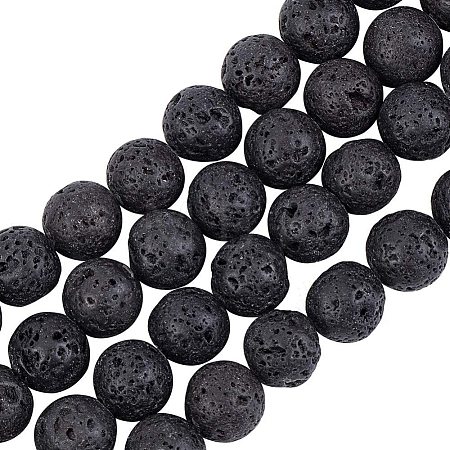 Natural Lava Rock Beads Strands G-OC0001-38-10mm-1