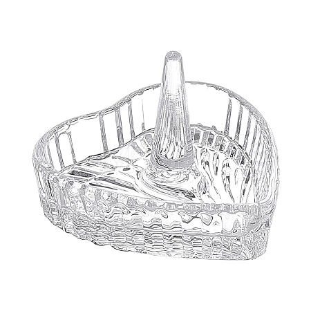 Heart-Shaped Glass Ring Holder AJEW-WH0643-265A-1