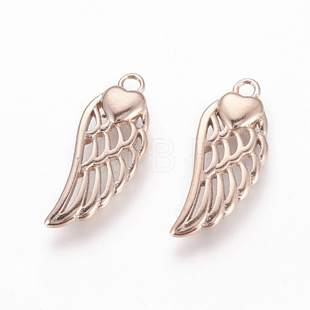 304 Stainless Steel Pendants STAS-P217-02RG-1