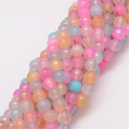Natural Agate Bead Strands G-G882-8mm-C07-1