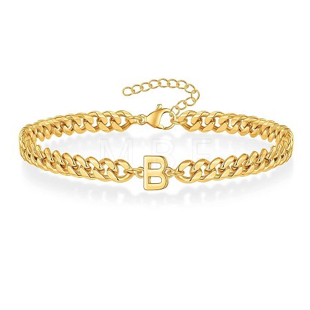 Letter 304 Stainless Steel Link Bracelets FS-WG7830E-02-1
