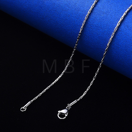Non-Tarnish 304 Stainless Steel Boston Link Chain Necklace NJEW-S420-005D-P-1