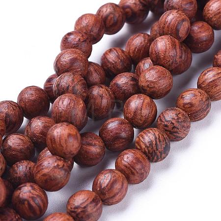 Wood Beads Strands WOOD-F008-03-C-1