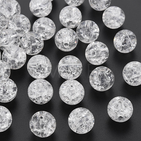 Transparent Crackle Acrylic Beads MACR-S373-66A-N12-1