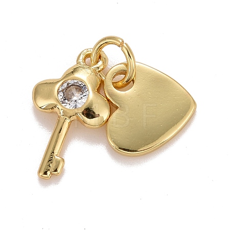 Cubic Zirconia Pendants KK-E275-15G-1