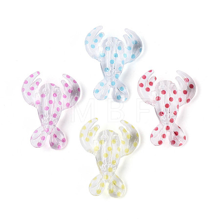 Printed Transparent Acrylic Beads TACR-T029-10M-1