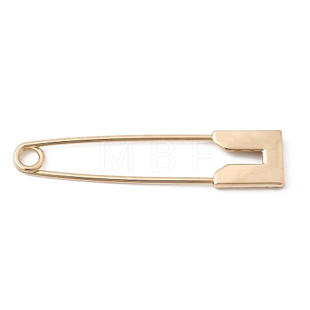 Alloy Extra Large Safety Pin Brooches JEWB-B043-01G-1