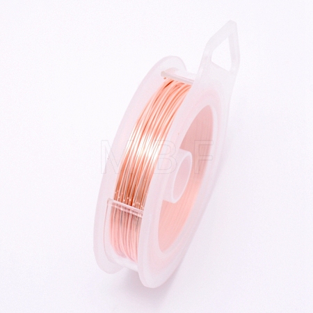 Round Copper Craft Wire CWIR-WH0001-0.5mm-16-1