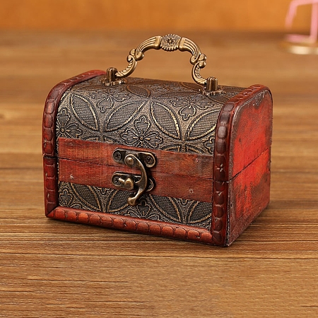Wooden Portable Storage Boxes WOCR-PW0001-060G-1
