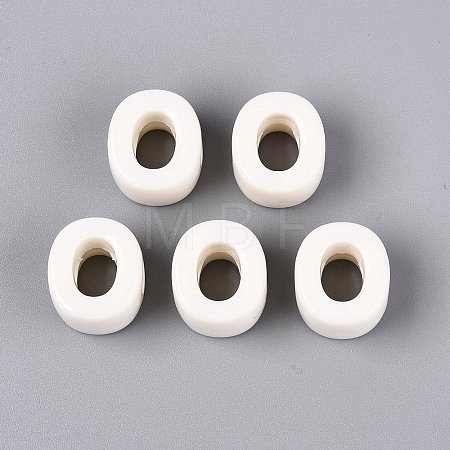 Opaque Acrylic European Beads OACR-M027-01O-06-1