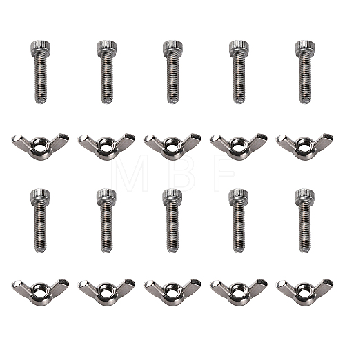 Gorgecraft 20Pcs 2 Style 304 Stainless Steel Nut DIY-GF0004-45-1