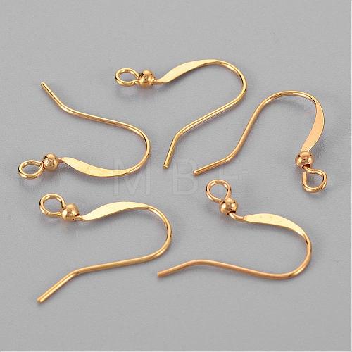Brass French Earring Hooks X-KK-Q369-G-1