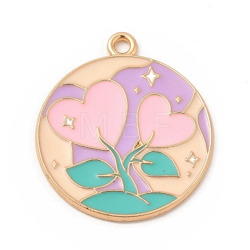 Alloy Enamel Pendants ENAM-B051-02KCG-02-1