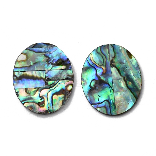 Natural Paua Shell Cabochons SHEL-WH0002-08A-1