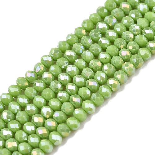 Electroplate Glass Beads Strands EGLA-A044-P2mm-B30-1