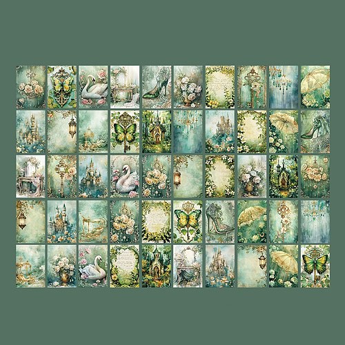 The Green Forest Gabin Retro Scrapbook Paper Pads Book DIY-C082-04C-1