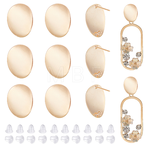 12Pcs Brass Stud Earring Findings KK-BC0010-89-1