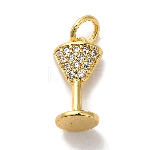 Brass Micro Pave Cubic Pendants KK-U027-07G-03-1