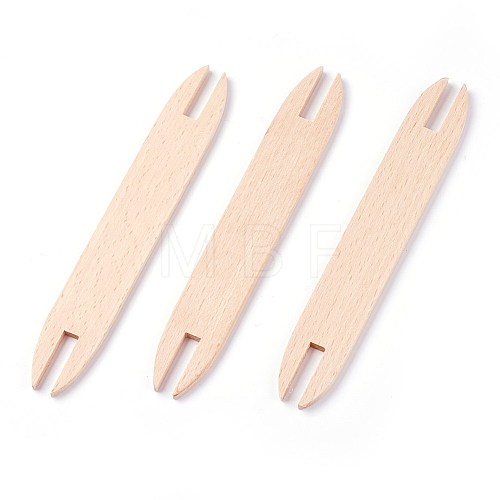 Wood Knitting Looms Shuttles TOOL-WH0112-01-1