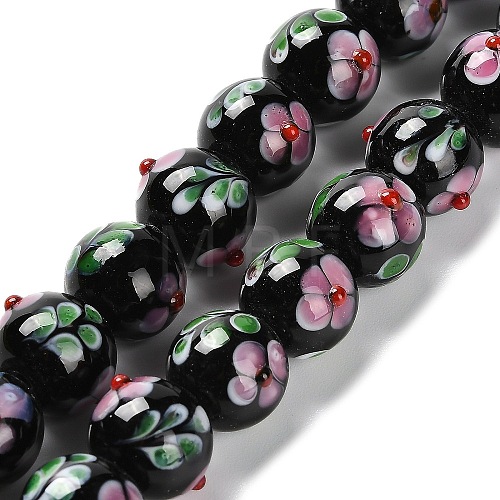 Handmade Lampwork Bumpy Beads Strands LAMP-A005-01A-1