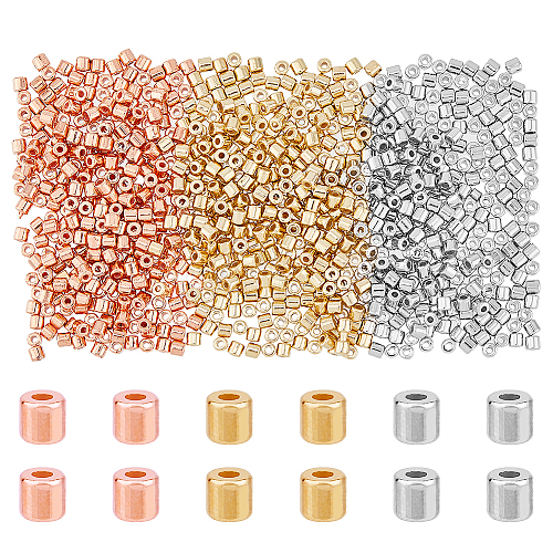 DICOSMETIC 3 Bags 3 Colors CCB Plastic Spacer Beads KY-DC0001-23-1