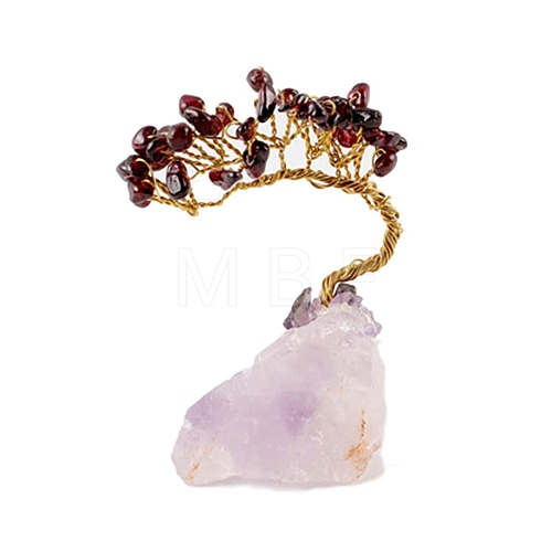 Natural Garnet Chips Tree Decorations PW-WGBD455-04-1