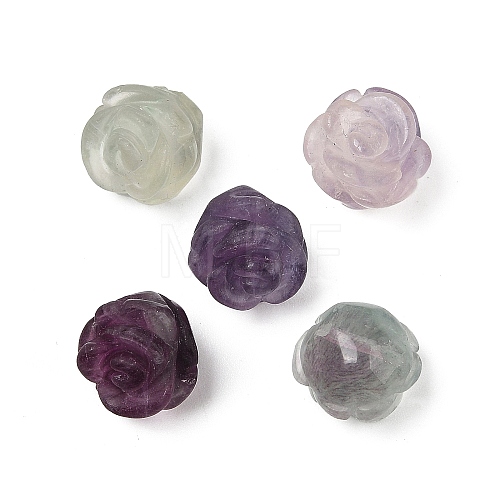 Natural Colorful Fluorite Beads G-O156-C-22-1