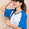 4 Sets 4 Colors Alloy Baseball Braided Bead Bracelets Set BJEW-AN0001-40-4
