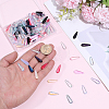 130Pcs 13 Colors Baking Paint Transparent Glass Pendants FIND-SC0023-46B-3