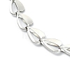 Adjustable Brass Heart Link Slider Bracelets for Women BJEW-JB13600-02-4